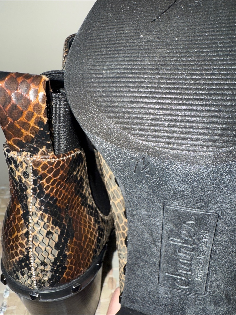 Snakeskin Booties - Picture 6 of 6